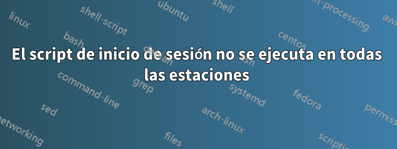 El script de inicio de sesión no se ejecuta en todas las estaciones