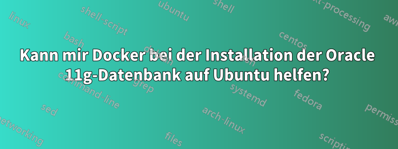 Kann mir Docker bei der Installation der Oracle 11g-Datenbank auf Ubuntu helfen?