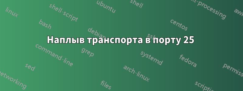 Наплыв транспорта в порту 25