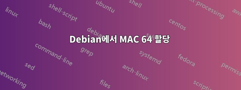 Debian에서 MAC 64 할당