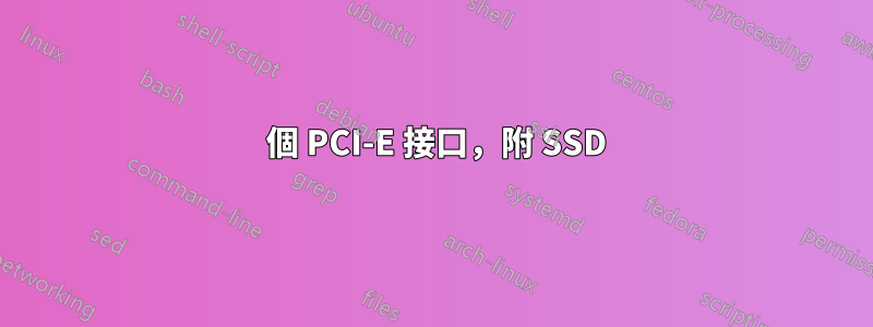 4 個 PCI-E 接口，附 SSD