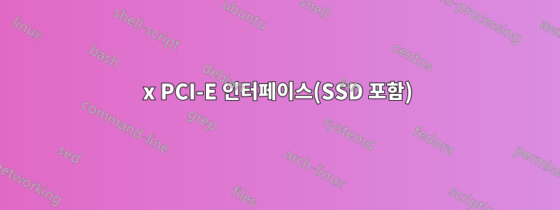 4x PCI-E 인터페이스(SSD 포함)