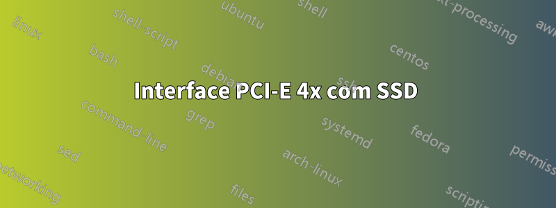 Interface PCI-E 4x com SSD