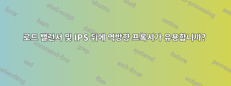 로드 밸런서 및 IPS 뒤에 역방향 프록시가 유용합니까?