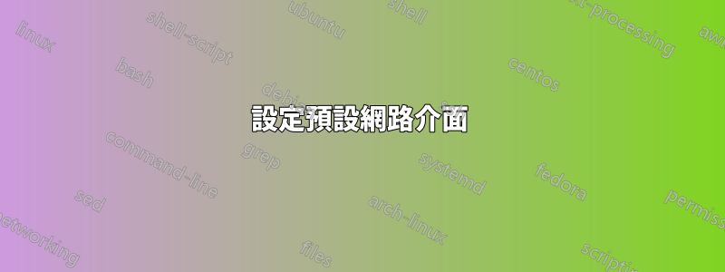 設定預設網路介面