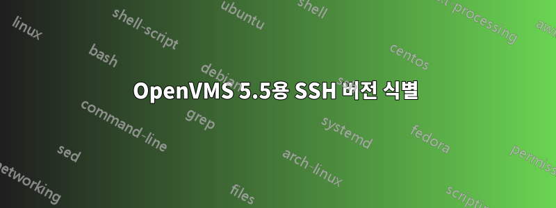 OpenVMS 5.5용 SSH 버전 식별