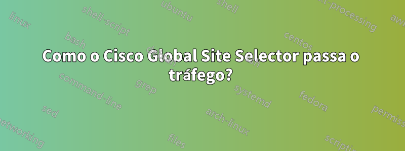 Como o Cisco Global Site Selector passa o tráfego?