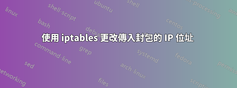 使用 iptables 更改傳入封包的 IP 位址