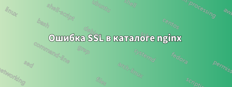 Ошибка SSL в каталоге nginx