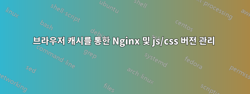 브라우저 캐시를 통한 Nginx 및 js/css 버전 관리