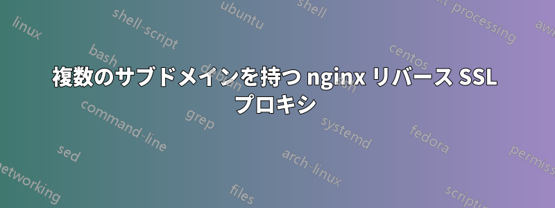 複数のサブドメインを持つ nginx リバース SSL プロキシ