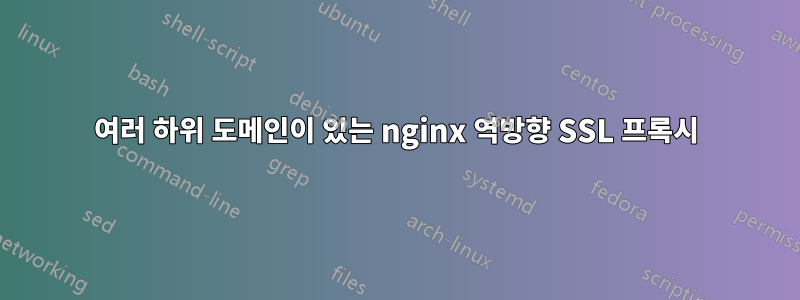 여러 하위 도메인이 있는 nginx 역방향 SSL 프록시