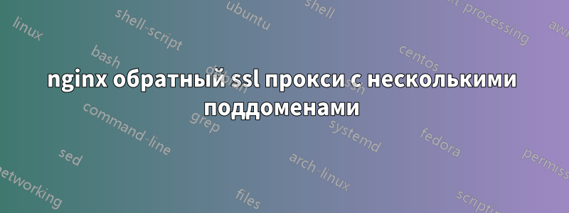 nginx обратный ssl прокси с несколькими поддоменами