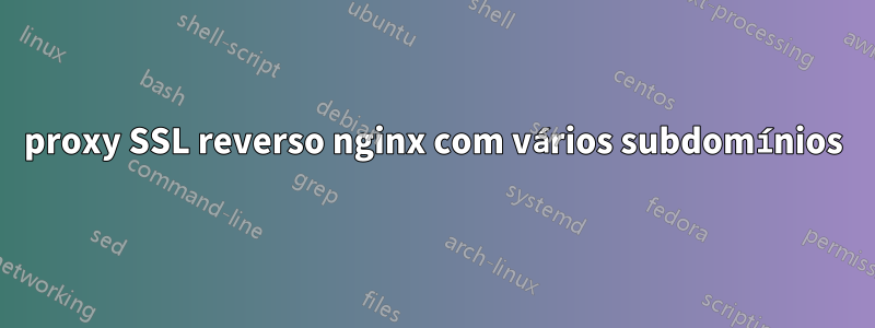 proxy SSL reverso nginx com vários subdomínios
