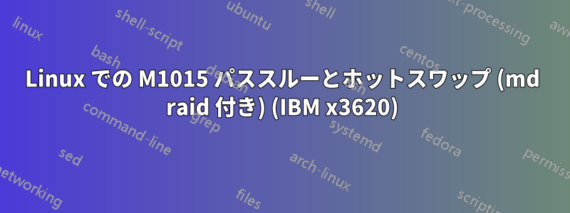 Linux での M1015 パススルーとホットスワップ (md raid 付き) (IBM x3620)