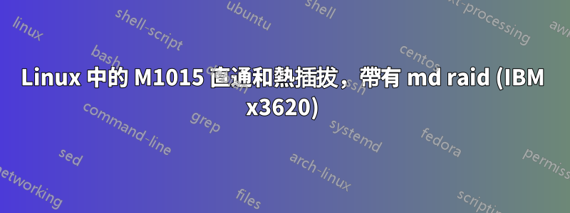 Linux 中的 M1015 直通和熱插拔，帶有 md raid (IBM x3620)