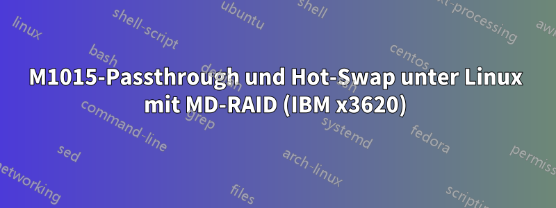 M1015-Passthrough und Hot-Swap unter Linux mit MD-RAID (IBM x3620)