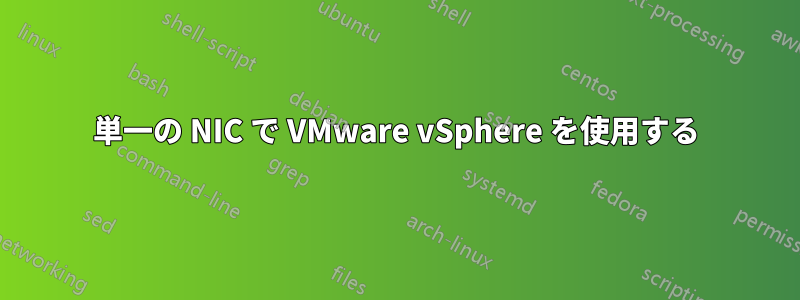 単一の NIC で VMware vSphere を使用する