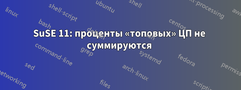 SuSE 11: проценты «топовых» ЦП не суммируются