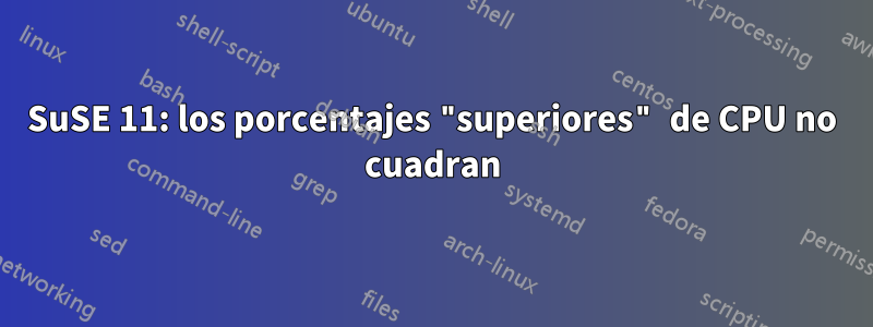 SuSE 11: los porcentajes "superiores" de CPU no cuadran