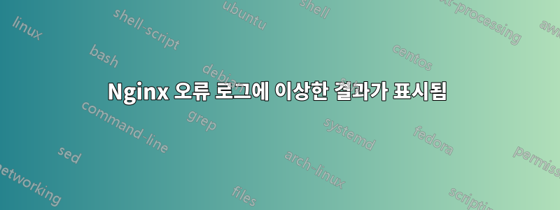 Nginx 오류 로그에 이상한 결과가 표시됨