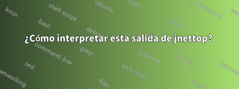 ¿Cómo interpretar esta salida de jnettop?