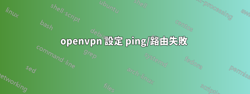 openvpn 設定 ping/路由失敗