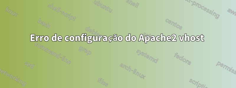 Erro de configuração do Apache2 vhost