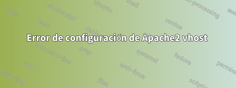 Error de configuración de Apache2 vhost