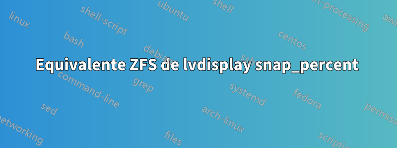 Equivalente ZFS de lvdisplay snap_percent