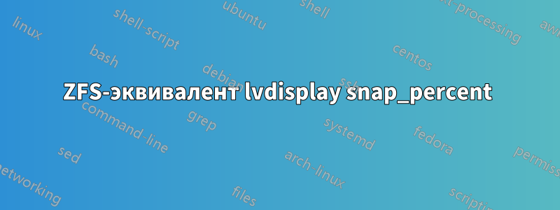 ZFS-эквивалент lvdisplay snap_percent