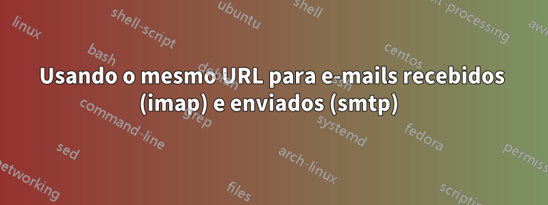 Usando o mesmo URL para e-mails recebidos (imap) e enviados (smtp) 