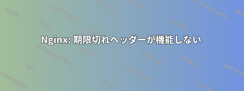 Nginx: 期限切れヘッダーが機能しない