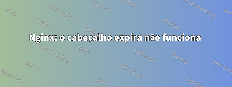 Nginx: o cabeçalho expira não funciona