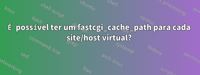 É possível ter um fastcgi_cache_path para cada site/host virtual?