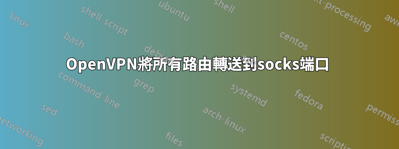 OpenVPN將所有路由轉送到socks端口