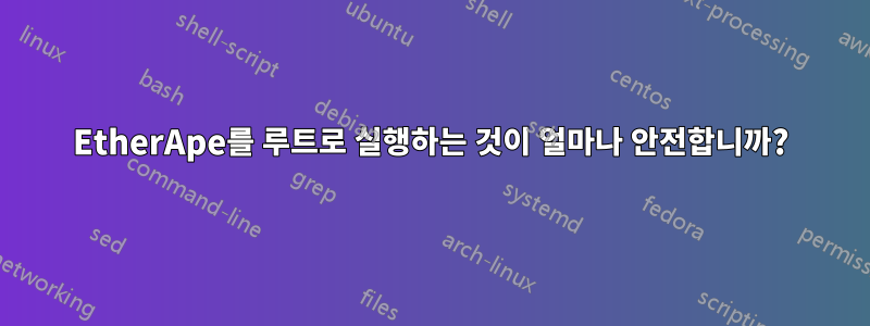 EtherApe를 루트로 실행하는 것이 얼마나 안전합니까?