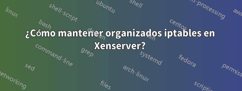 ¿Cómo mantener organizados iptables en Xenserver?