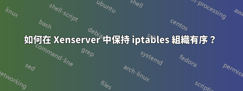 如何在 Xenserver 中保持 iptables 組織有序？