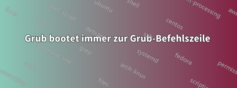 Grub bootet immer zur Grub-Befehlszeile