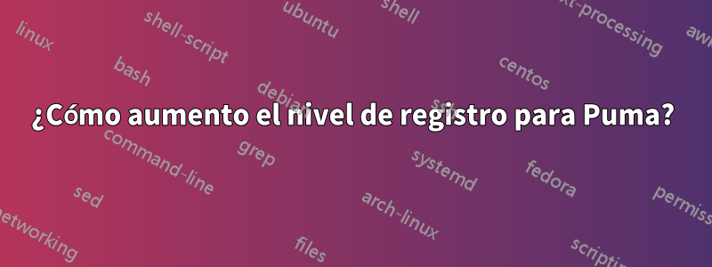 ¿Cómo aumento el nivel de registro para Puma?