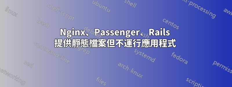 Nginx、Passenger、Rails 提供靜態檔案但不運行應用程式