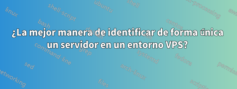 ¿La mejor manera de identificar de forma única un servidor en un entorno VPS?