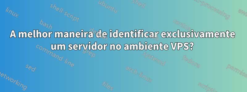 A melhor maneira de identificar exclusivamente um servidor no ambiente VPS?