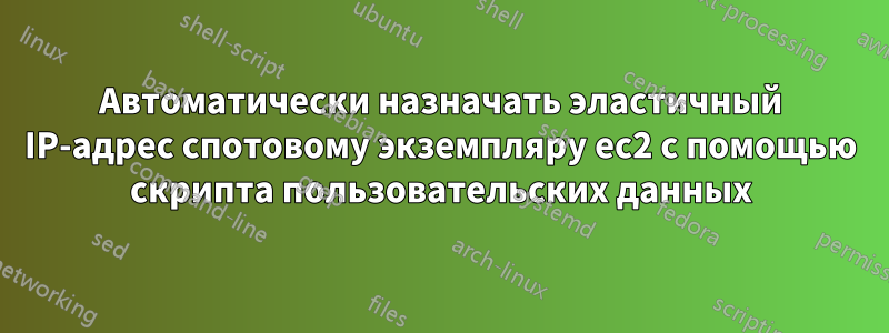 Автоматически назначать эластичный IP-адрес спотовому экземпляру ec2 с помощью скрипта пользовательских данных