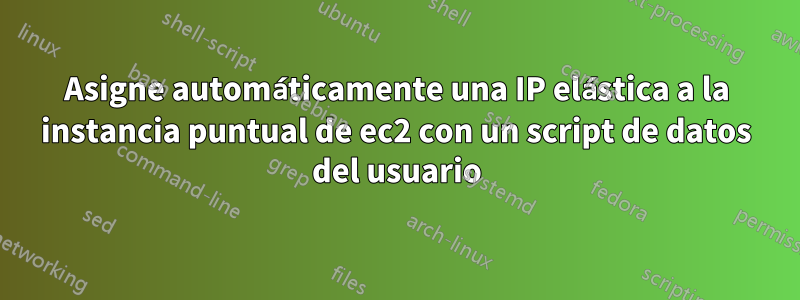 Asigne automáticamente una IP elástica a la instancia puntual de ec2 con un script de datos del usuario