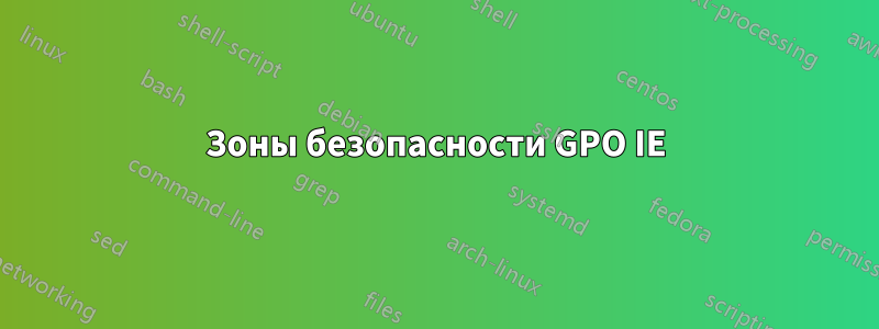 Зоны безопасности GPO IE