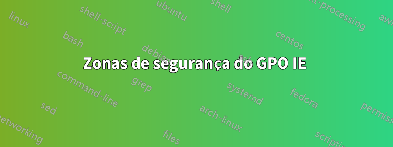 Zonas de segurança do GPO IE