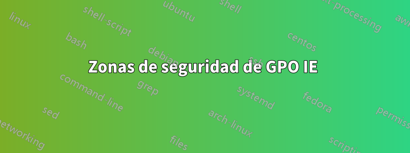 Zonas de seguridad de GPO IE