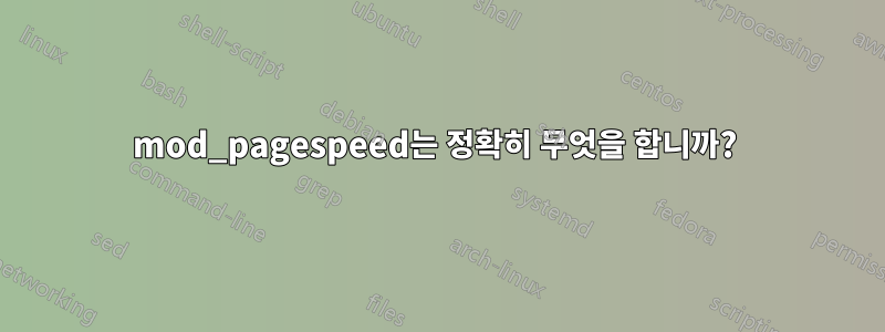 mod_pagespeed는 정확히 무엇을 합니까? 